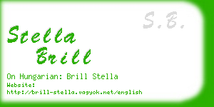 stella brill business card